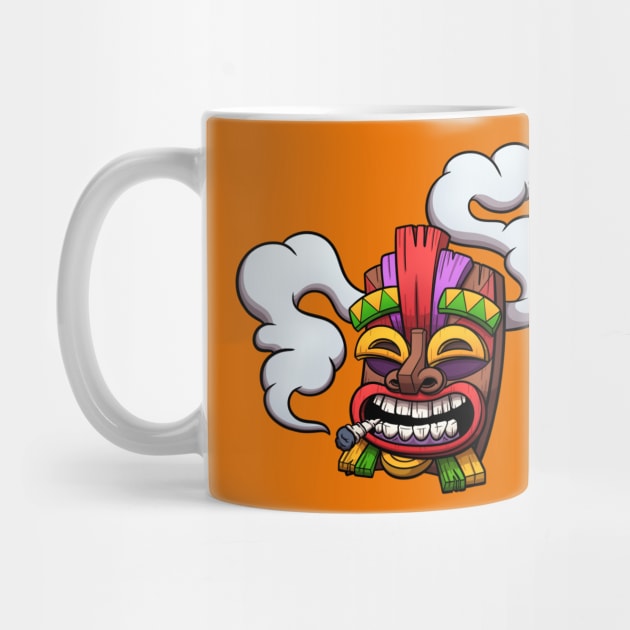 High Tiki Mask Smoking A Joint by TheMaskedTooner